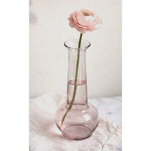 Blush Pink Glass Bud Vase | Minimalist Home Decor | Romantic Gift Accent